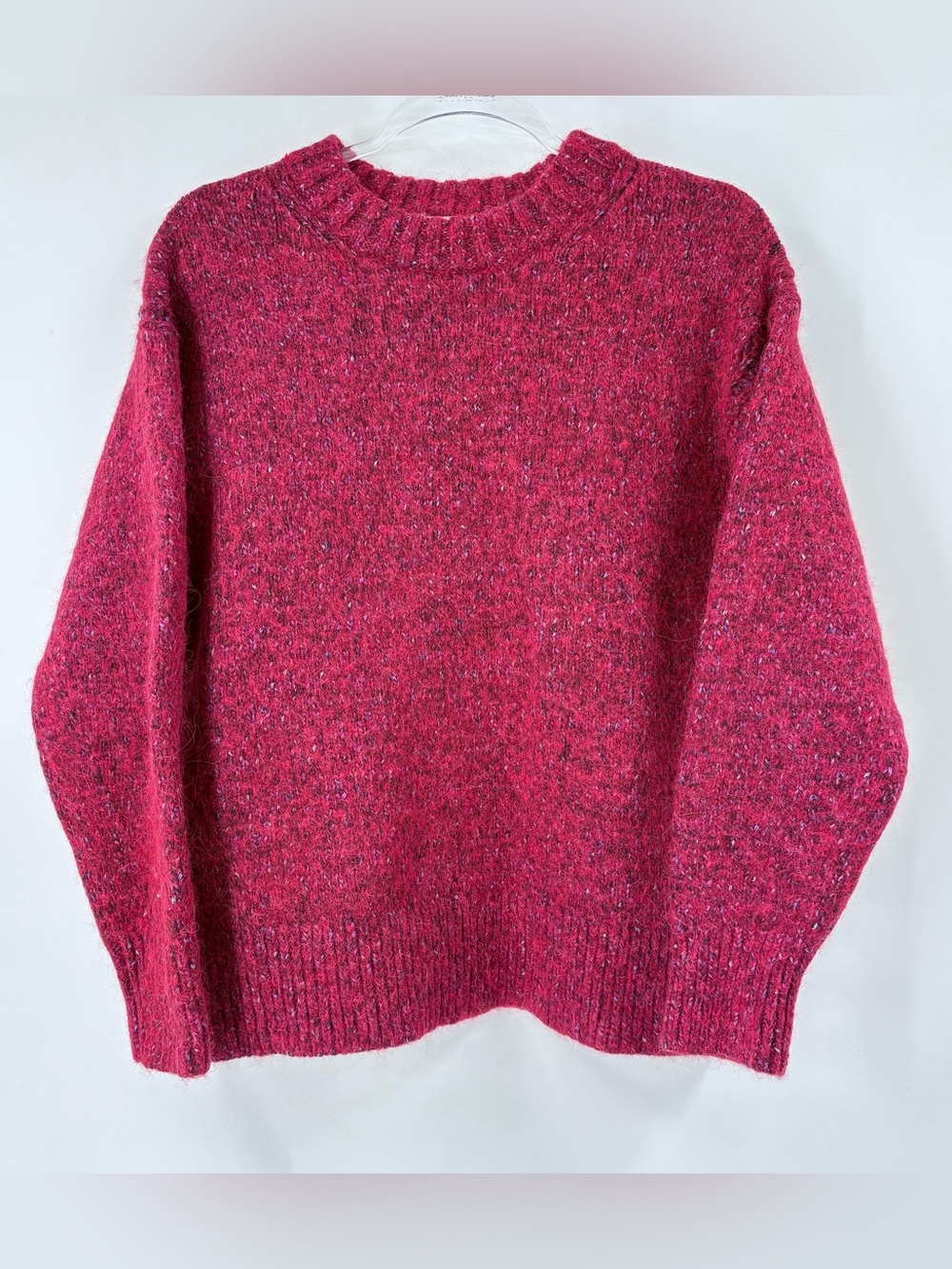 J.Crew Women's Marled Red Knit Pullover Sweater